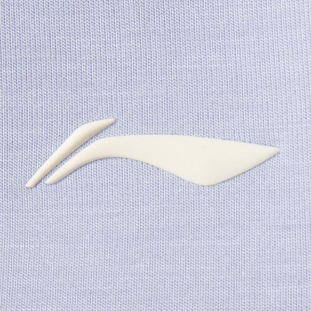 Li-Ning Comfortable Loose Fit Drop Shoulder Simple Versatile Solid Color Crew Neck Pullover Sweatshirt Women Sweatshirt Frost-Blue AWDV508-6