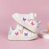 [Antiscivolo | Confortevole] Sneakers a farfalla per bambini antiscivolo, confortevoli - Scarpe casual con lacci e chiusura, design bianco low-top