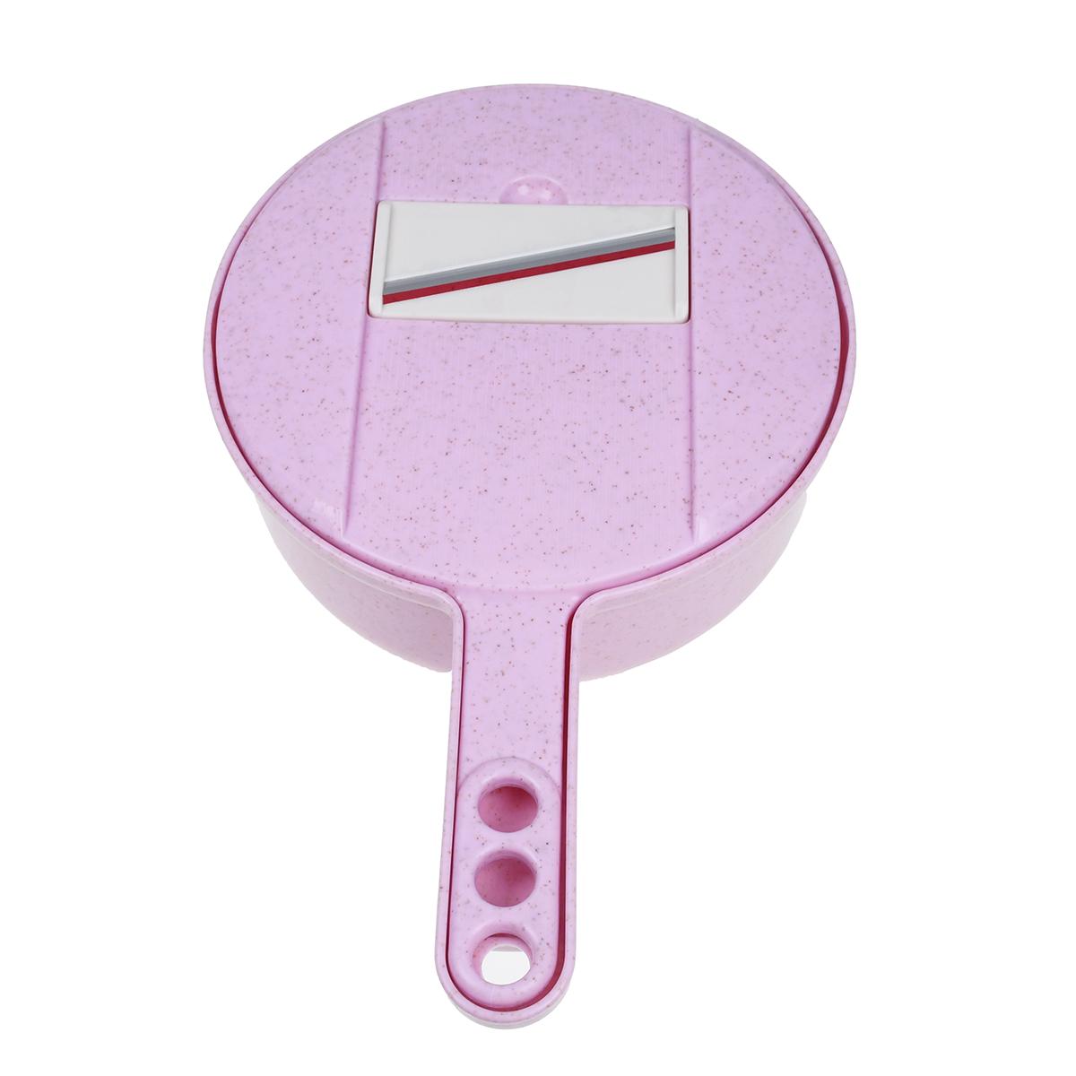 

Многофункциональный измельчитель и ломтерезка для овощей, идеально подходит для коммерческих кухонь, нарезка, шинковка, терка, морковь, 6 в 1 розовый