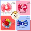 10pcs/set Cute Pet Dog Bows Ball Hair Accessories Grooming Mixed Patterns with Rubber Bands Pet Dog Headwear Pet Supplies