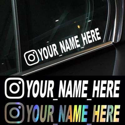 Kullanıcı Adı Özel Kişiselleştirilmiş Instagram Vinil Çıkartmaları Motosiklet için Instagram FACEBOOK Özelleştirme İhtiyaçları Açıklamalar Araba Çıkartması