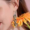Elegant DNA Double Helix Earrings Ear Hooks Inspired From Science For Women Students And Teachers In Copper Materials