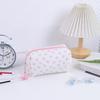 1pc Bow Tie Pattern Pencil Case, Creative Butterfly Tie Zipper Pearl Pendant, Fashion School Supplies - Back To School