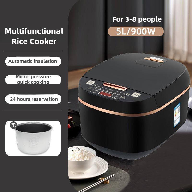 Pentola elettrica da cucina automatica di grande capacità da 5L, cuociriso multifunzionale per uso domestico, cuociriso intelligente