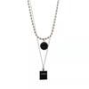 Hip Hop Double Stacked Necklace Women'S Tide Sweater Chain Men'S And Women'S Long Collarbone Chain Perfume Bottle Pendant