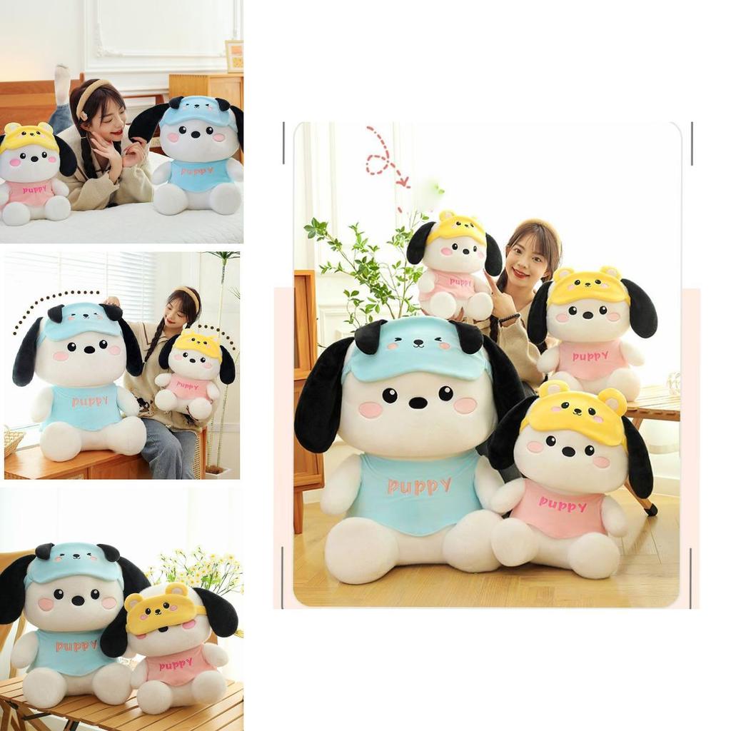 Cute And Soft Pochacco Dog Plush Toy Cartoon Doll For Girls With Eye Mask Feature