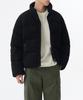 Corduroy Down Puffer Short Padded Jacket [Black]