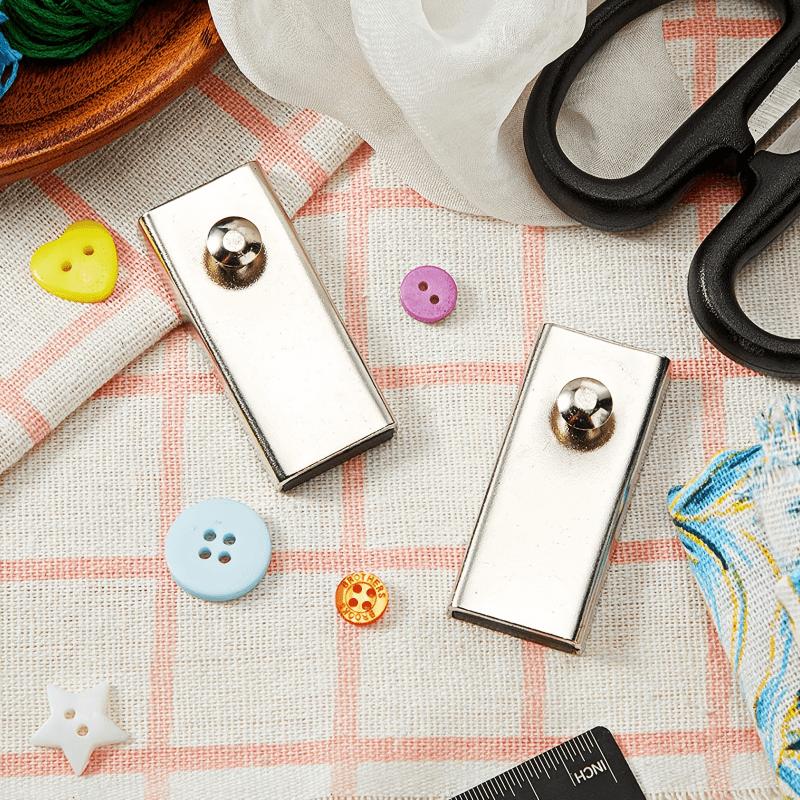 7Pcs Magnetic Seam Guide Sewing Machine Guide Magnets Stainless Steel Hemming Clips Measurement Sewing Ruler Quilting