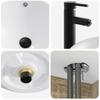 Bathroom Furniture Set 4 Pcs Sonoma Oak Engineered Wood and Glass