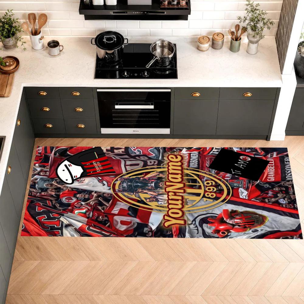 Ac Milan Customize Your Name Kitchen Rug Runner Rug Laundry Mat Hallway Entryway The Best Gift Choice