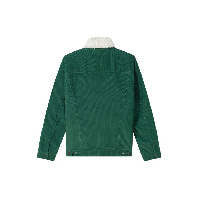 Pánská bunda Levis Imitace manšestru s kožešinovým límcem Zelená 16365-0161