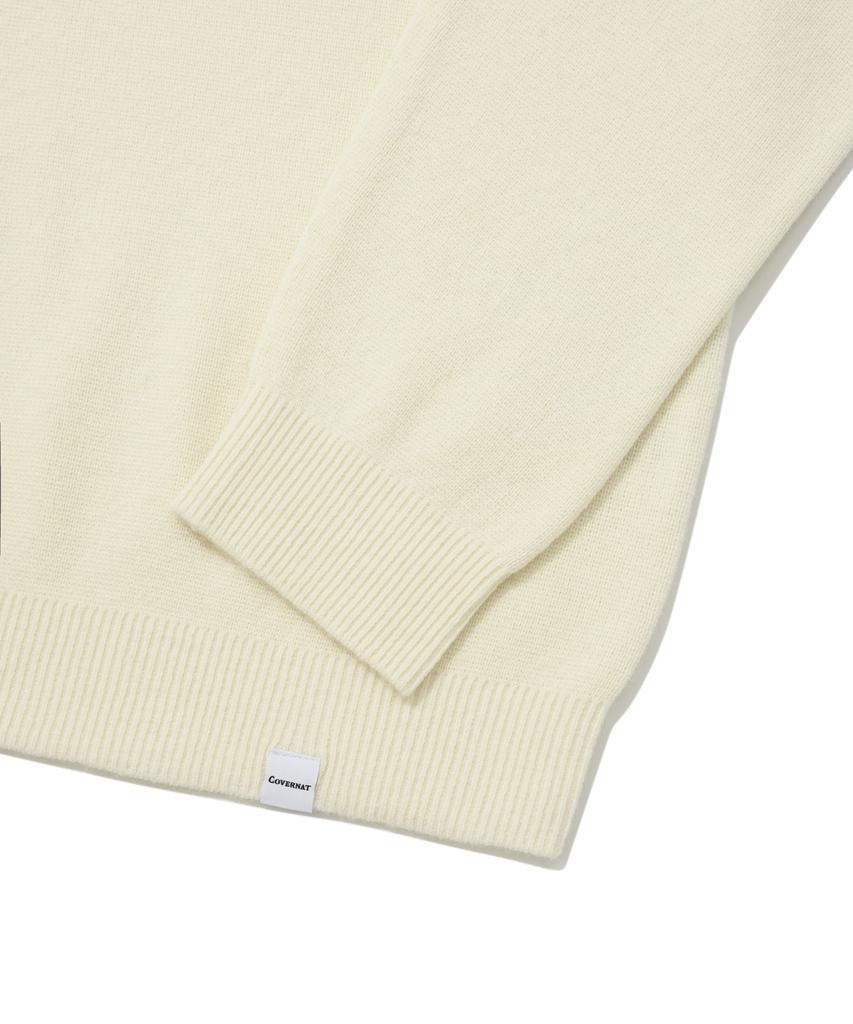 COVERNAT Lambswool Turtleneck Knit Ivory