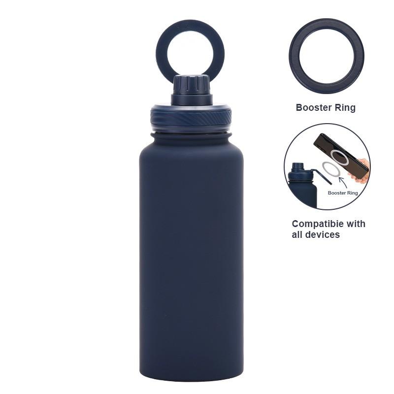 1L Vacuum Insulated Stainless Steel Travel Mug With Magnetic Phone Holder Leakproof Sport Water Bottle Outdoor Hiking Camping