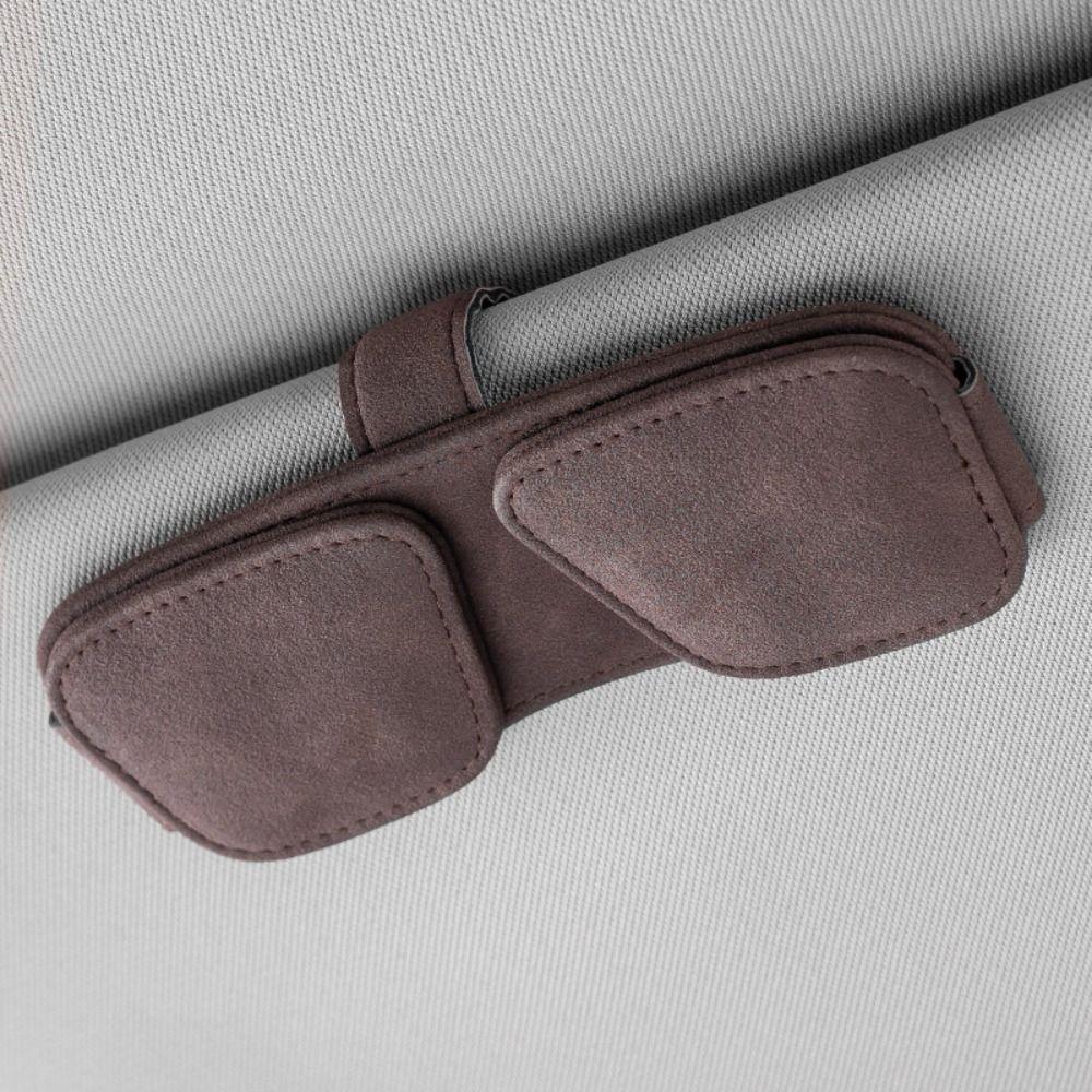 Multifunctional Sunglasses Holder Magnetic Card Holder Convenient Car Sun Visor Clip Car Interior
