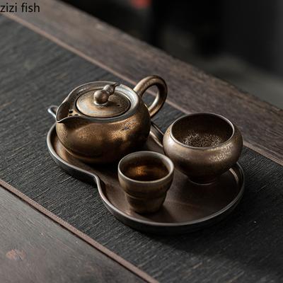 Seramik Çay Seti Bir Demlik ve İki Fincan Çaydanlık Çay Fincanı Çay Demliği Su Isıtıcısı Saklama Tepsisi Çay Tepsisi Çay Demleme Gereçleri Çay Takımları