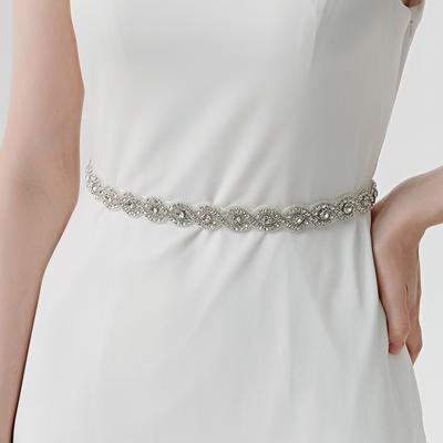Luxury Handmade  Waist Chain Rhinestone and Crystal Jewelry Accessories Chain Waist Bridal Belt for Brides Wear