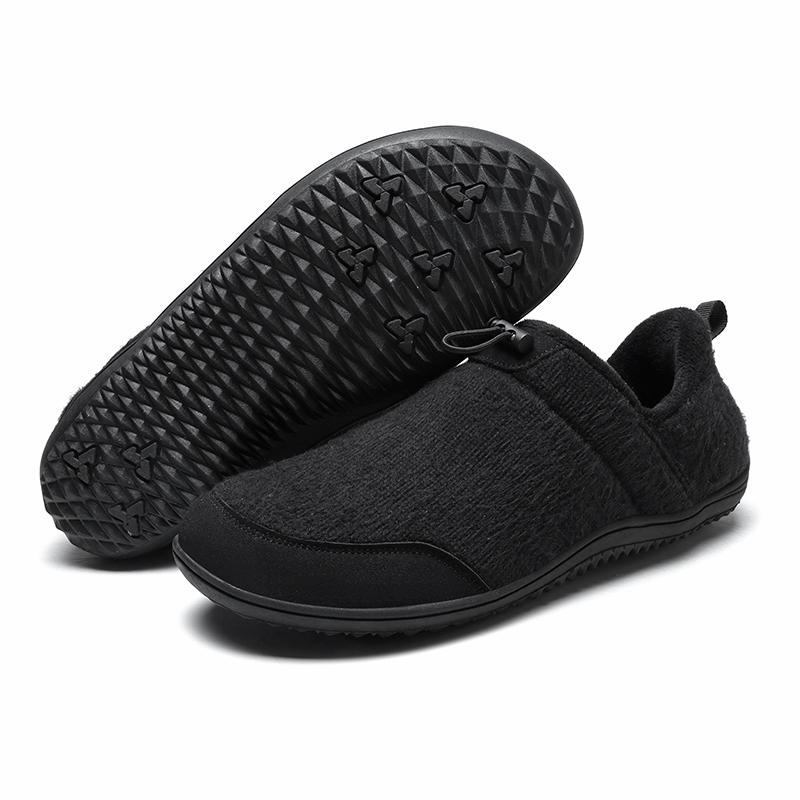 Couple's Winter Cotton Shoes Plush Warm Indoor Walking Shoes Elastic Flats Winter Warm Casual Shoes Anti-slip Soft Sole