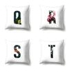 Polyester Pillowcase Flower Decoration Home 26 English Letter Printing Pillowcase Car Cushion Cover