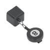 Retractable Octagonal 8 Ball Chalk Holder Billiard Pool Cue Chalk Box with Belt Clip Black