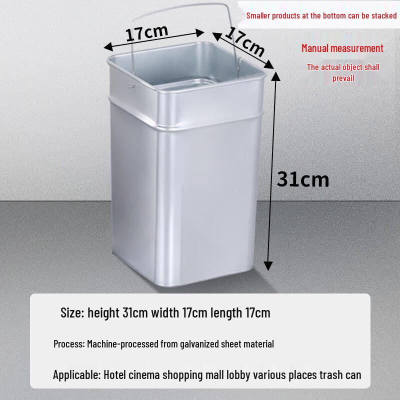 Outdoor Galvanized Steel Trash Can Liner
