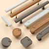 Easy-Grip Design Leather Cabinet Knobs Rust Resistant Dresser Furniture Door Knobs  for Kitchen