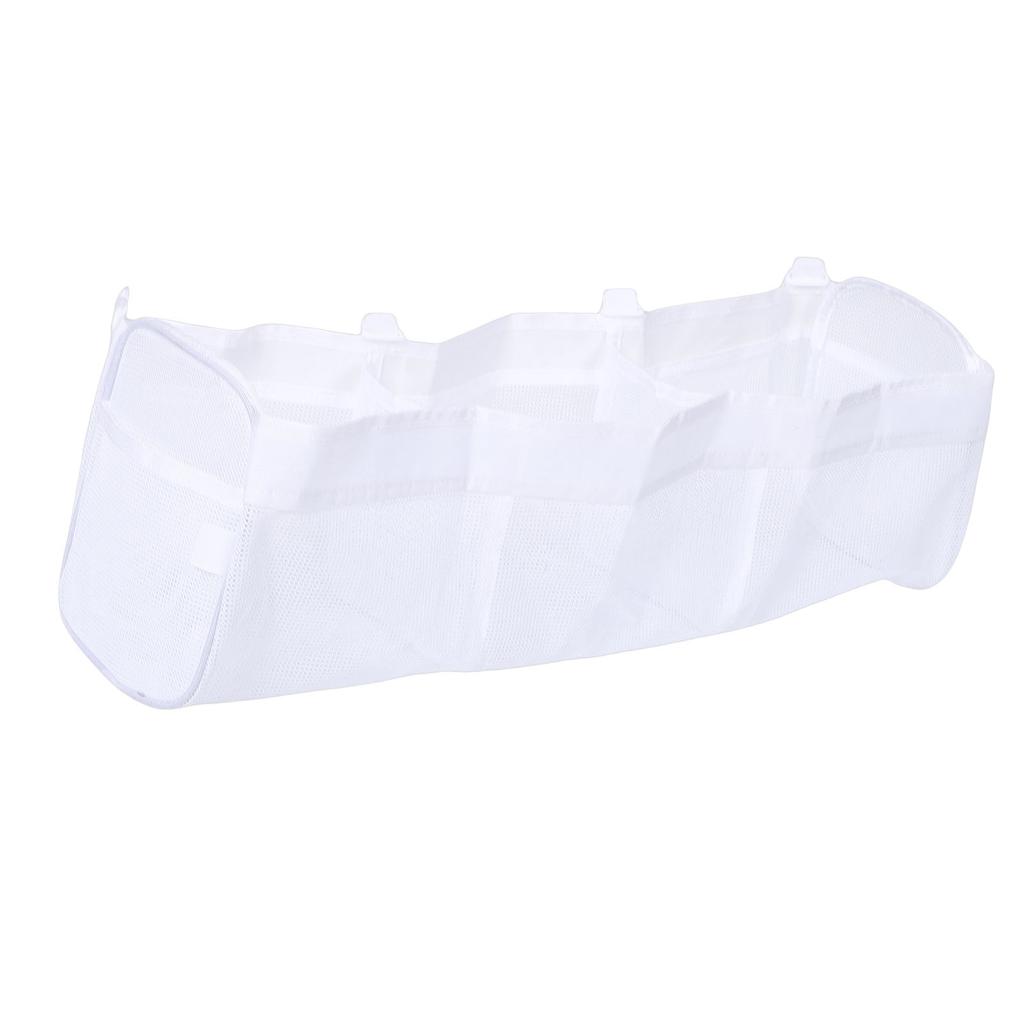 Extra Large Bath Toy Organizer 3 Compartment Horizontal Bathtub Toy Storage Holder Quick Drying Mesh Bag