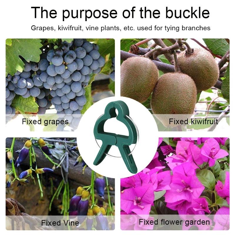 20pcs Plant Fixed Clips Reusable Garden Greenhouse Bracket Garden Plants Vine Climbing Clamp Flower Tomato Support Fastener