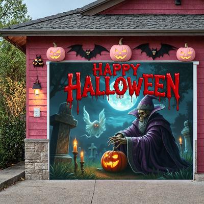 Dekoracja Ducha Pełnia Księżyca Baner Halloweenowy Dekoracja Dyni Lampion Dyniowy Znak Happy Halloween Rekwizyt na Imprezę Tematyczny Świąteczny