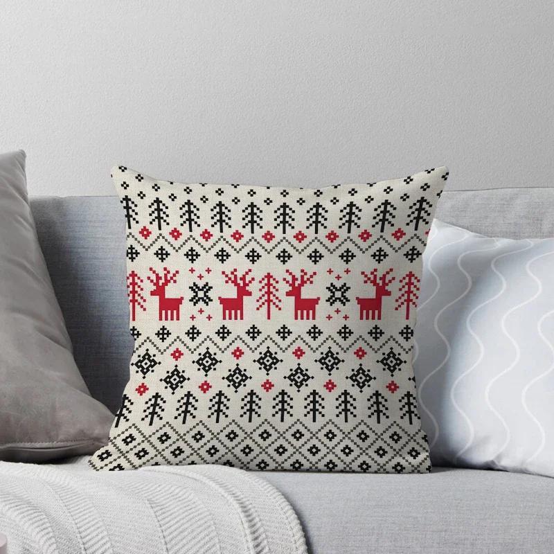 Haus Dekorativ Zuhause Kissenbezug für Sofa Kissenbezug 45*45 Nordisch 40*40cm 40x40cm 50x50 60x60 Wohnzimmer abstrakt schwarz grau