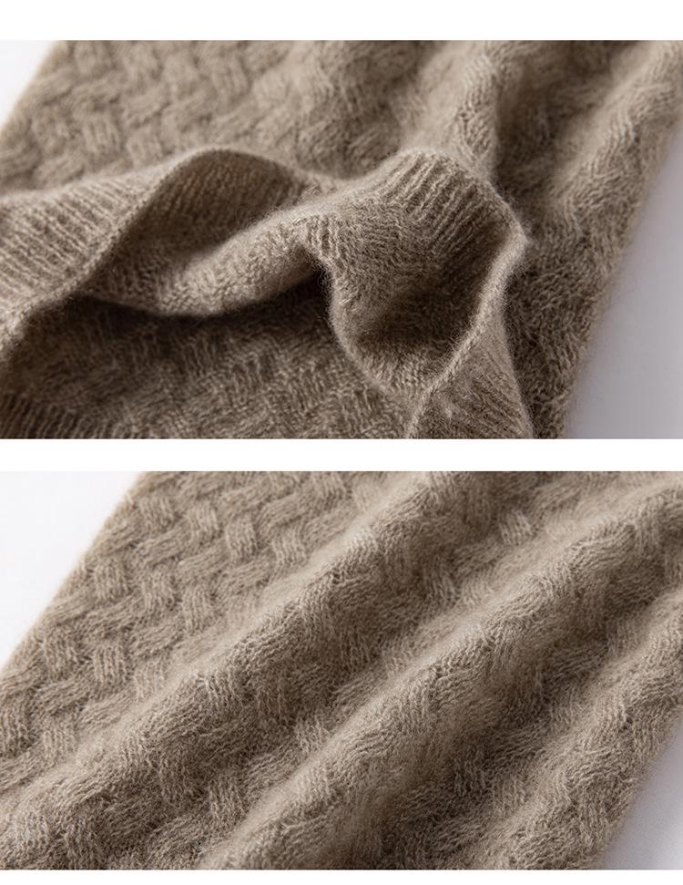 Pure Cashmere Women's Thick Knit Neck Warmer - Autumn/Winter False Collar Scarf