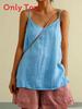 Cotton Linen Sleeveless Tank Top For Women Summer Casual Breathable Fashionable