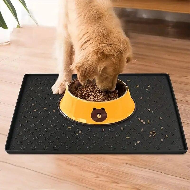 Pet Placemat Nonspill Easy To Clean Foldable Cat and Dog Feeding Mat Silicone Non-slip Waterproof Pet Mat