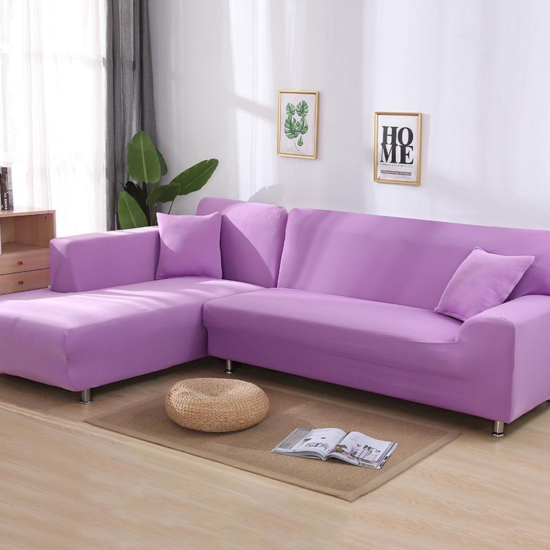 L-Shaped Elastic Sofa Cover - Universal Full Coverage for Chaise Lounge & Leather Sofas, All-Season Use