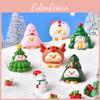 Cute Festive Resin Christmas Tree And Animal Figurines For Holiday Decor