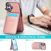 Verical Card Solt Holder Bag Leather Cover for iPhone 16 Pro Max 16E 15 14 13 12 11 X XR XS Wallet Case Kickstand Slim Pocket