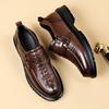 British dress casual men's platform casual wedding groom leather shoes low-top trendy men's shoes 2025