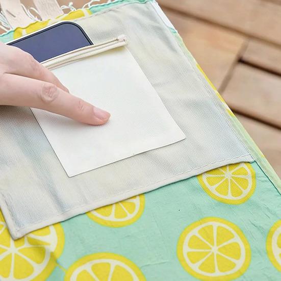 2-in-1 Beach Towel Convertible Backpack Backpack with Towel And Inner Zipper Pocket