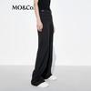 MO&Co. Women's Mid-High Waist Loose Straight-Leg Casual Pants with Belt