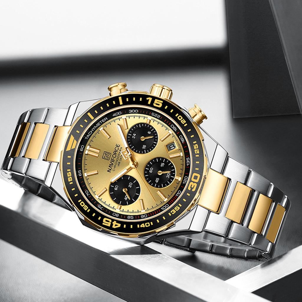 Naviforce Moda Rahat Erkek Saat İş Su Geçirmez Saatler Takvimli Aydınlık Paslanmaz Çelik