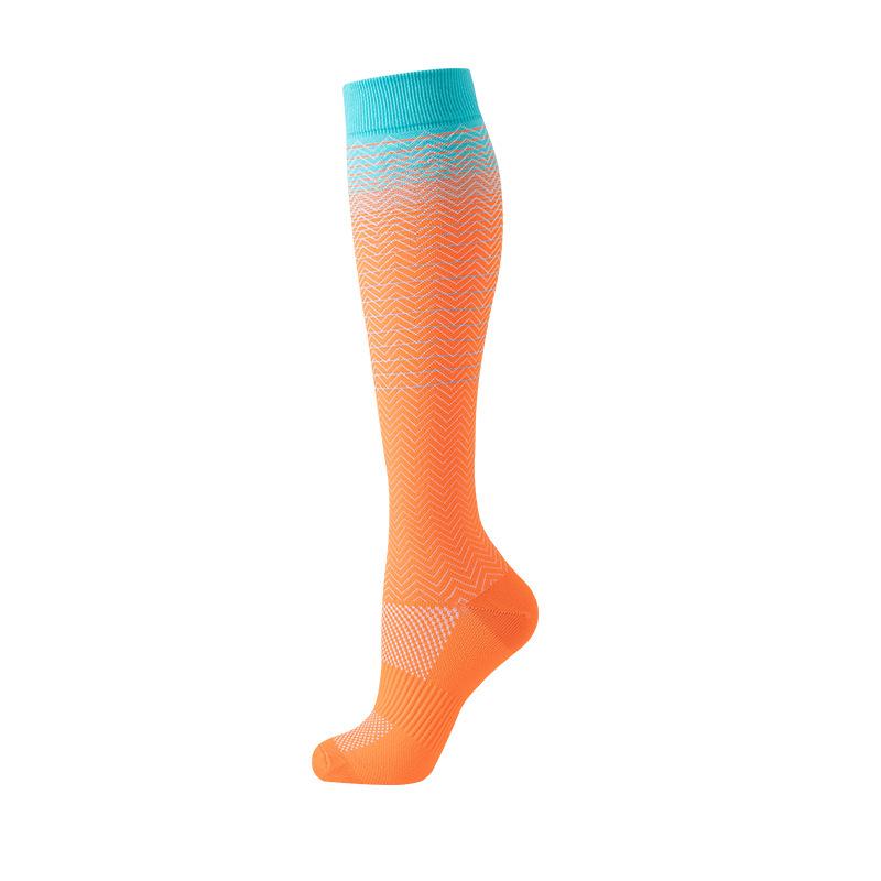 Unisex Striped Compression Cycling Socks – Elastic, Stylish, and Supportive for Fitness and Beautiful Legs