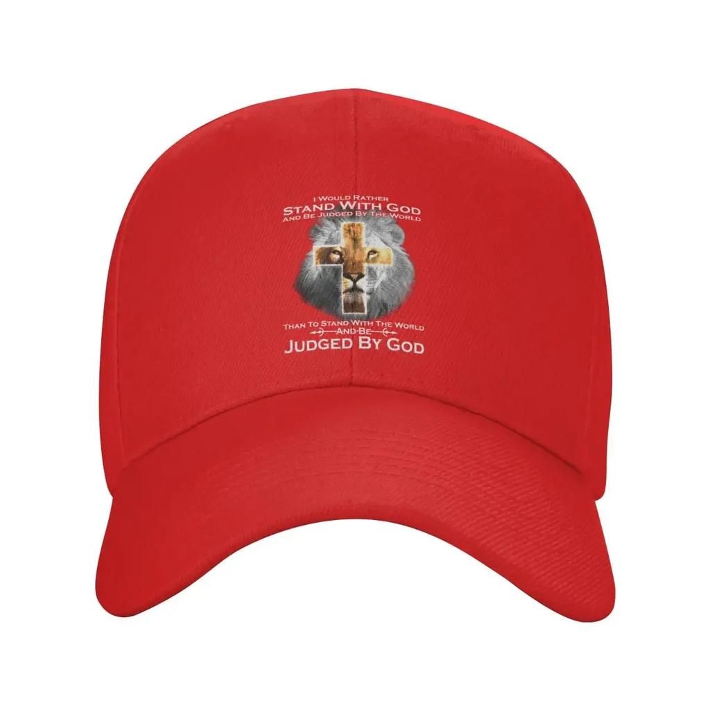 New Custom Punk I Rather Stand With God And Be Judge By The World Baseball Cap Women Unisex Breathable Dad Hat Sports Snapback Hats
