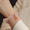 New Chinese Style Natural Pink Crystal Bracelet Lotus Pod Peanut Pendant Jewelry Design Fashion Crystal Bracelet