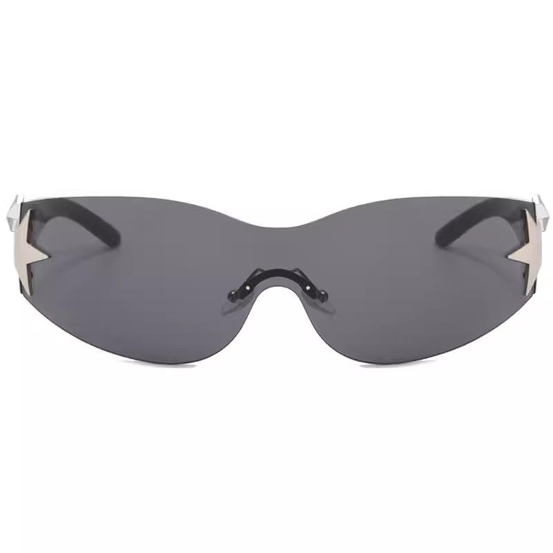 Five-pointed Star Frameless Sunglasses For Women TrendyGirls Retro Sun Visor Stylish UV Protection