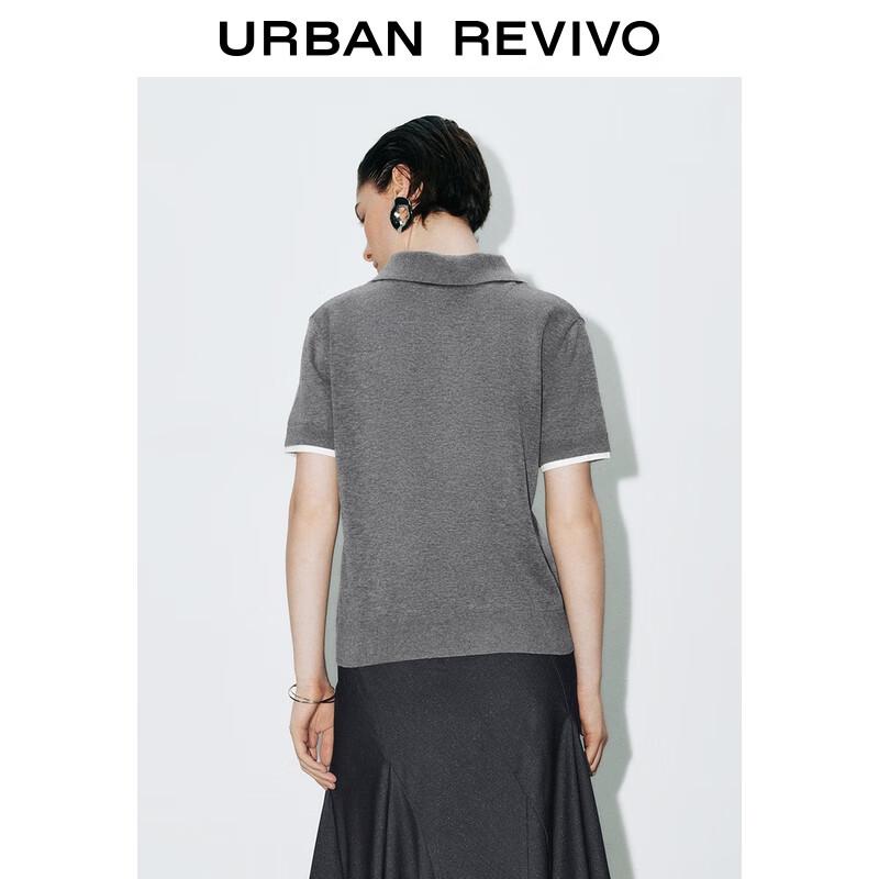 UR Women's Academy Style Faux Two-Piece Short Sleeve Knit Top