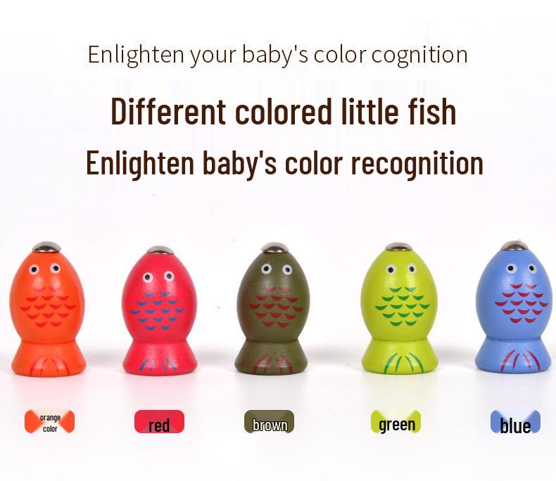 Magnetic Wooden Fishing & Carrot Game - Early Education Puzzle for Hand-Eye Coordination