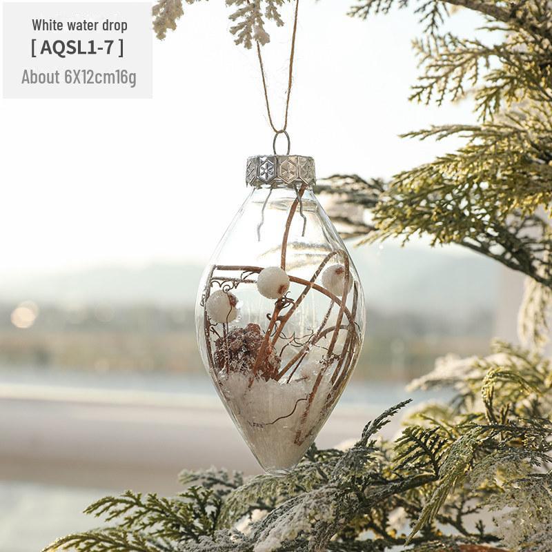 Hong Kong Heng 6cm Transparent Red Fruit Christmas Tree Ornament