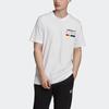 Adidas Originals Spectrum Tee Round Neck Casual Sports Letter Short Sleeve Men Tops White EI6215