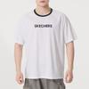 Skechers SS25 Fashion Sports Series Colorful Lightweight Breathable Round Neck Short Sleeve T-Shirt Unisex Tops Bright-White P225U120-0019