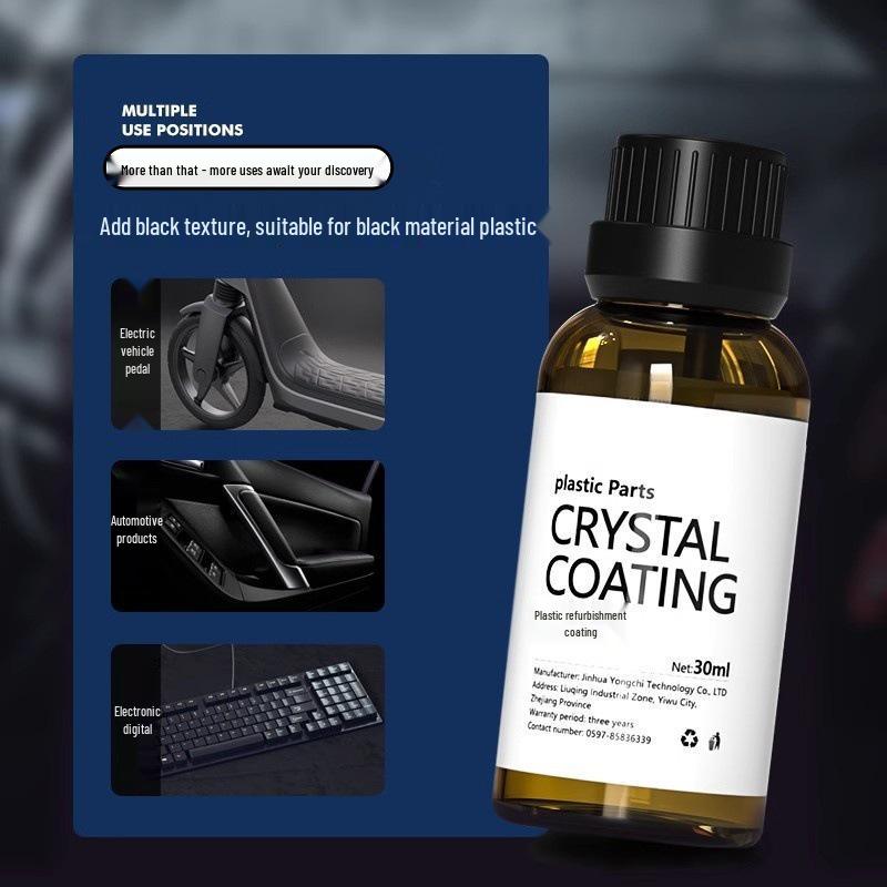 Multifunctional Plastic Restorer for Black Car Bumper & Interior