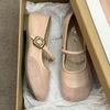 French gentle Mary Jane shallow mouth single shoes spring new high-end temperament flat bottom with skirt